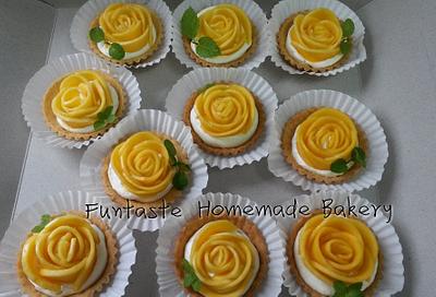 yellow rose mango tart - Cake by Funtaste