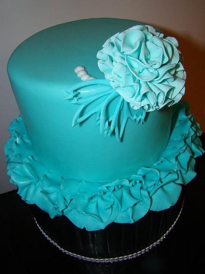 Teal/Black Practice Cake - Cake by Colormehappy