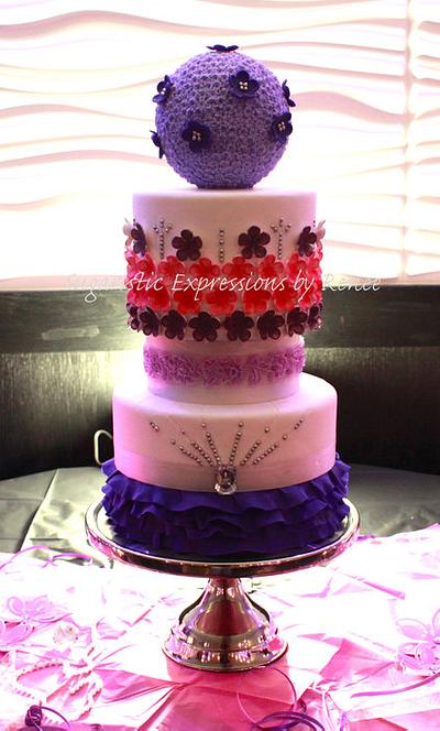 Pink and Purples - Cake by Sugaristic Expressions by Renee