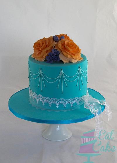 Teal Babyshower Cake - Cake by Eat Cake