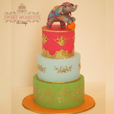 Henna Night inspired Cake  - Cake by Sweet Moments The Boutique 