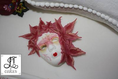 Venetian mask - Cake by JT Cakes