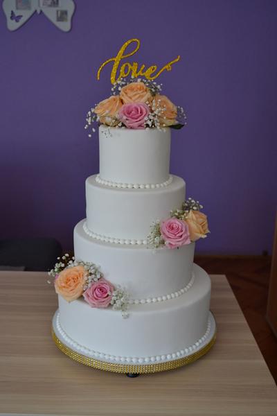 Wedding roses cake - Cake by Zaklina