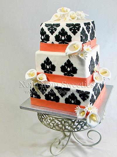 Damask Wedding Cake - Cake by Nom Nom Sweeties