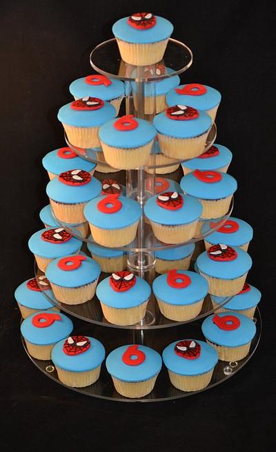spiderman cake and cupcakes - Cake by Sue Ghabach