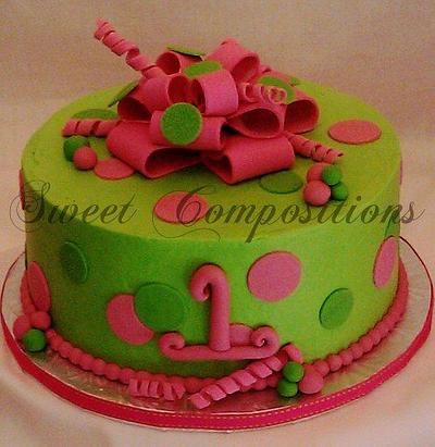 Bright 1st Birthday - Cake by Sweet Compositions