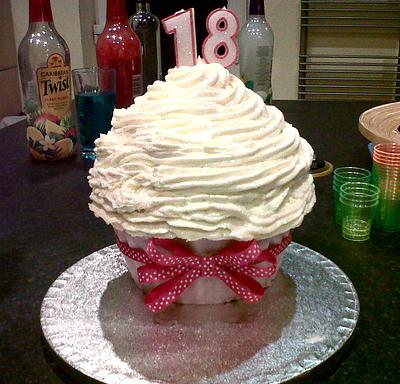 Hidden Heart Giant 18th Birthday Cupcake - Cake by Charlie Webb