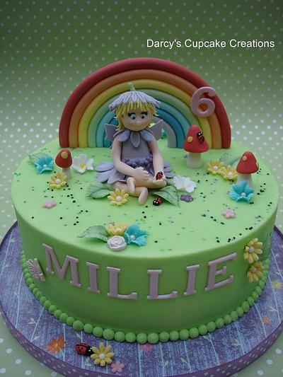 Flower Fairy with Rainbow - Cake by DarcysCupcakes