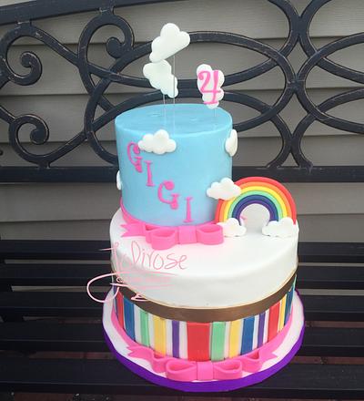 Rainbows and Clouds - Cake by Jolirose Cake Shop