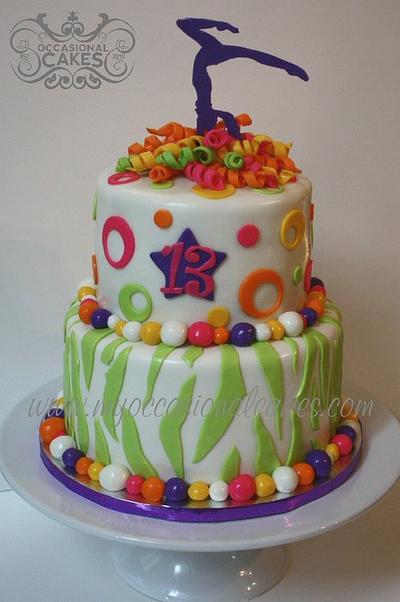 gymnast 13th birthday cake - Cake by Occasional Cakes