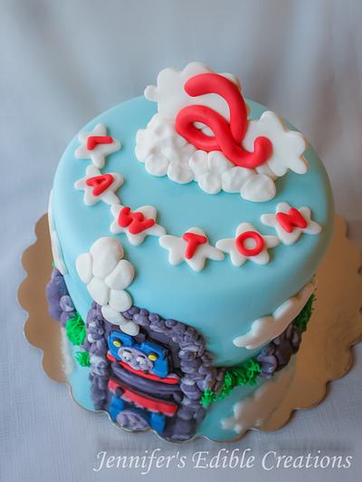 Thomas the Tank Engine Birthday Cake - Cake by Jennifer's Edible Creations