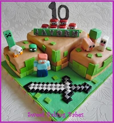 Minecraft Cake - Cake by Sweet Baking Babes