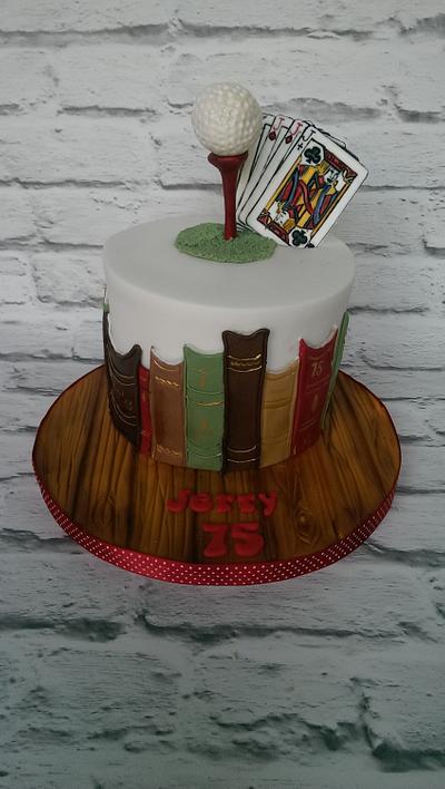 Books, cards and golf - Cake by Jenny Dowd