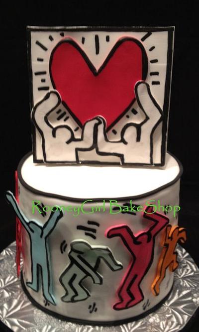 Keith Haring Pop Art Birthday Cake - Cake by Maria @ RooneyGirl BakeShop