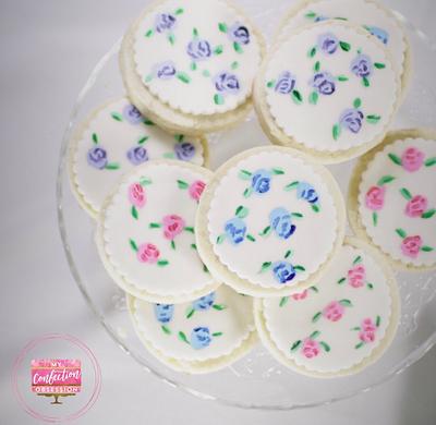 Painted Floral Cookies  - Cake by My Confection Obsession