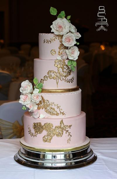 Blush Pink & Gold - Cake by Sophia's Cake Boutique