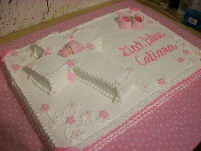 Girl Christening Cake - Cake by Tracy's Custom Cakery LLC