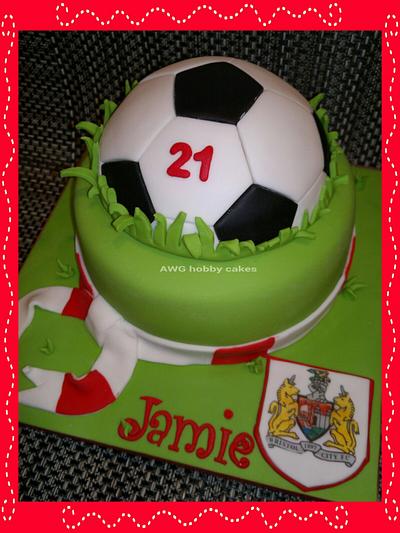 Football for Jamie  - Cake by AWG Hobby Cakes