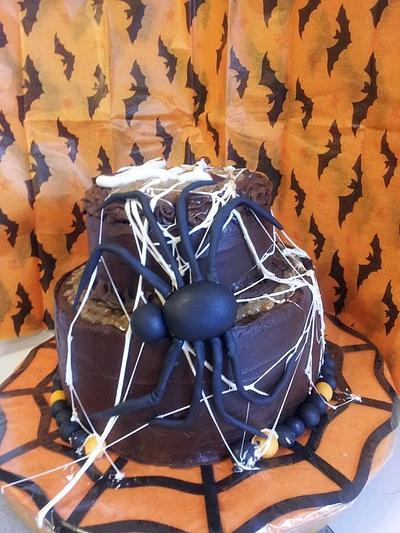 Creepy, Giant Spider Halloween Birthday - Cake by Carrie