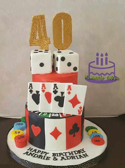 40th Vegas Cake - Cake by Mommade Cakes 
