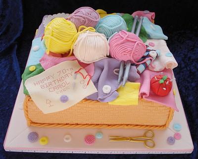 Knitting/Sewing Basket Cake - Cake by Alison Inglis