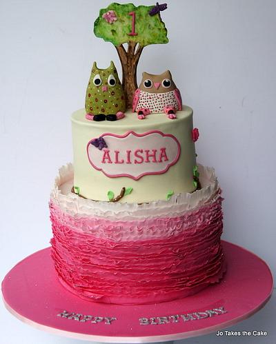 Pink Owl Ruffles - Cake by Jo Finlayson (Jo Takes the Cake)