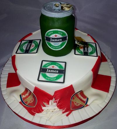 Lager and football - Cake by Jan
