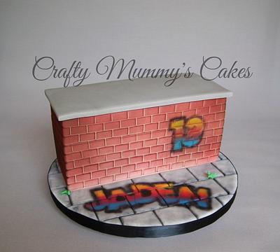 Graffiti cake! - Cake by CraftyMummysCakes (Tracy-Anne)