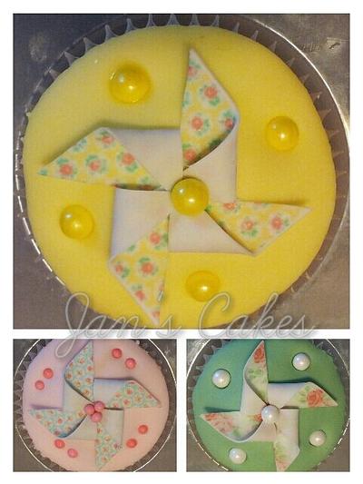 Cath Kidston inspired pinwheel cupcakes  - Cake by Jan