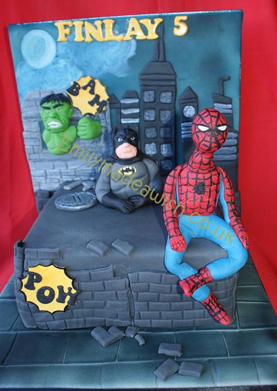 Superheroes! - Cake by Emilyrose