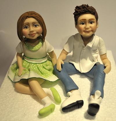 Girl and boy  - Cake by Ingrid