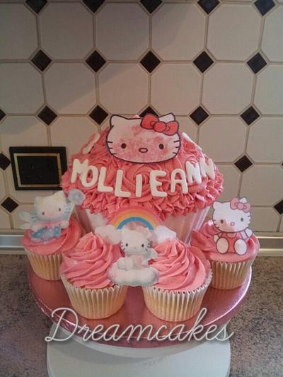 Hello kitty giant cupcake - Cake by Tracey
