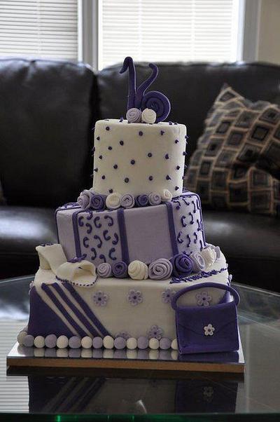 Sweet 16 birthday cake - Cake by Spring Bloom Cakes