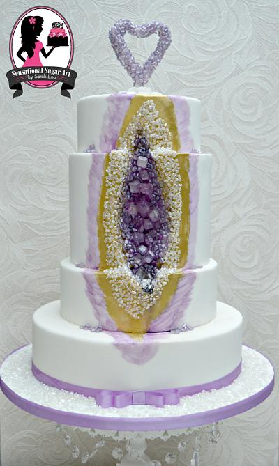 Geode Delight in Lilac - Cake by Sensational Sugar Art by Sarah Lou
