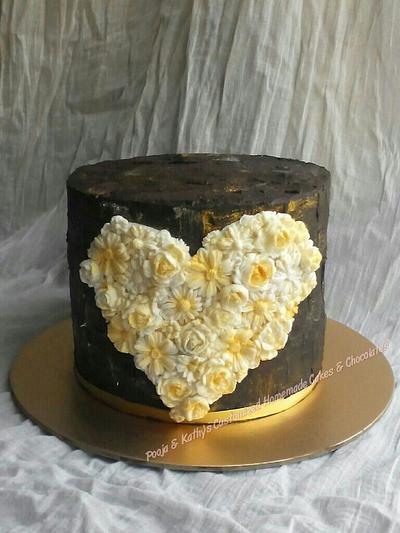 Floral Heart - Cake by Chanda Rozario