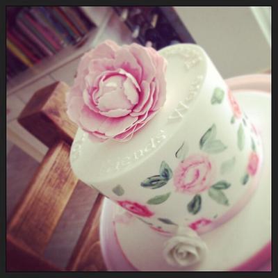 My first painted cake  - Cake by Tillymakes