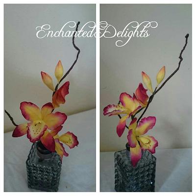 cattleya orchids  - Cake by Enchanted Delights - Estella Collins 