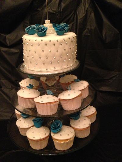 Wedding cake and cupcakes - Cake by priscilla-patisserie