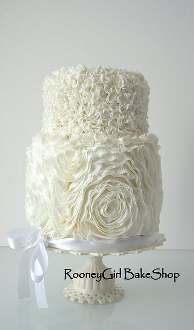 Ruffled Elegance! - Cake by Maria @ RooneyGirl BakeShop