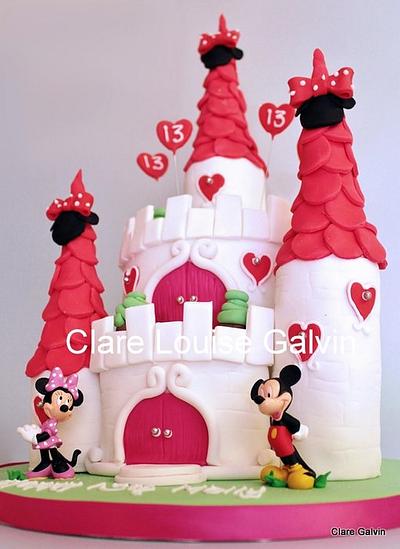 disney castle cake - Cake by clare galvin