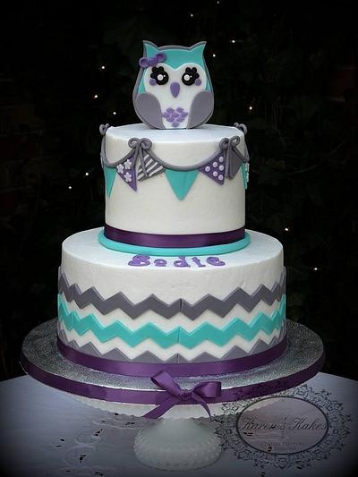 Owl Chevron - Cake by Karens Kakes