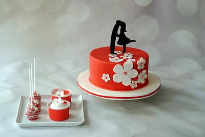 Wedding in red and white - Cake by Klara Liba