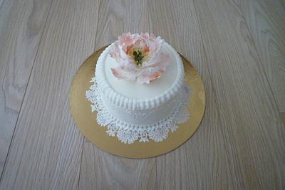 With the sugar flower  - Cake by Janka