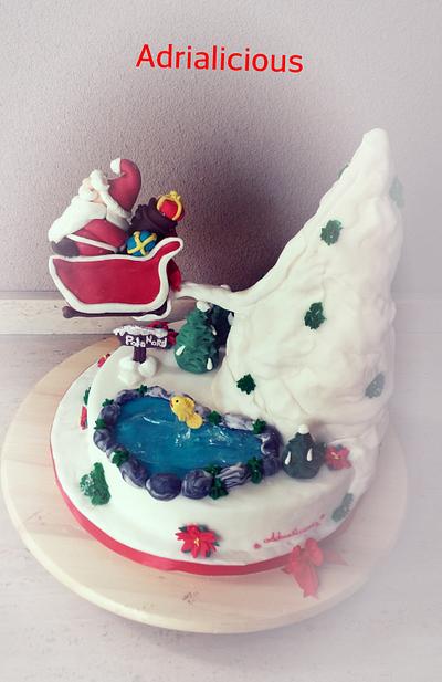 Gravity Christmas cake - Cake by Adrialicious 