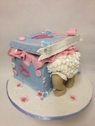 Baby in a box - Cake by Laura Woodall