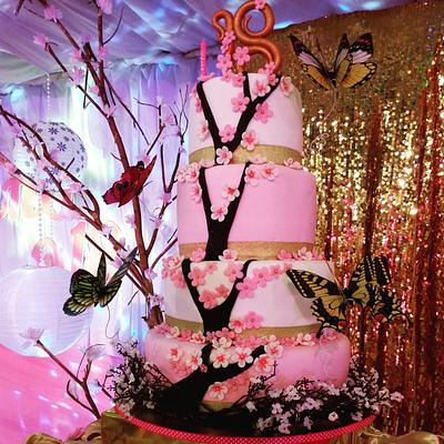Cherry Blossom Joana @ 18th - Cake by Tina Salvo Cakes