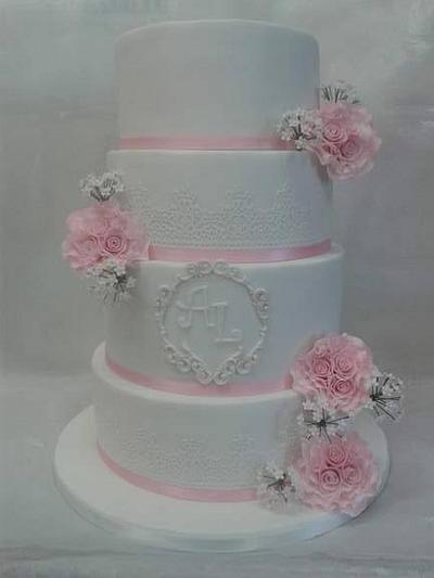 David Austin rose cake - Cake by Mandy
