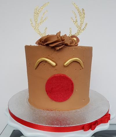 Rudolph Christmas Cake - Cake by Kirstyscakes1