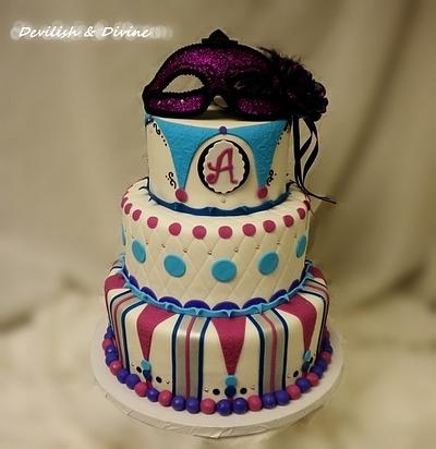 Masquerade Cake - Cake by DevilishDivine