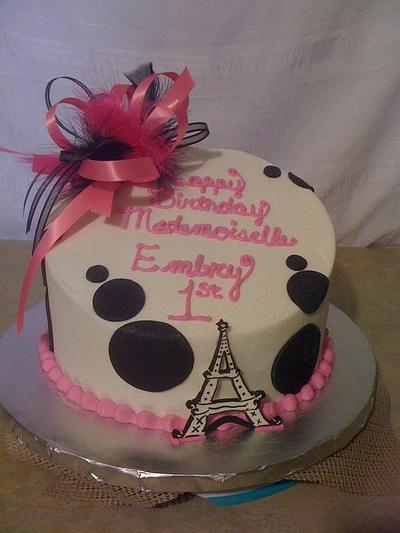 Paris Themed Cake  - Cake by Pixie Dust Cake Designs